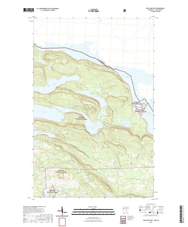 USGS Topographic Map – Pine Lake East