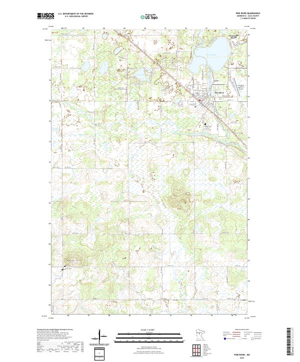 USGS Topographic Map – Pine River