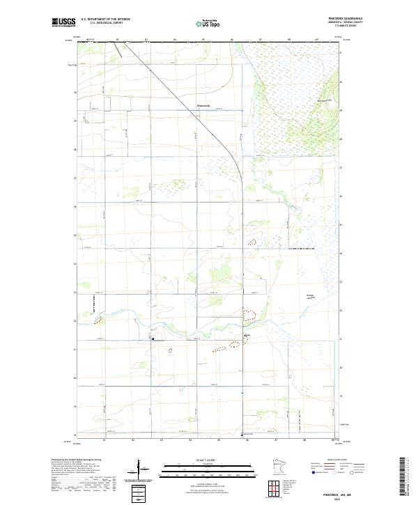 USGS Topographic Map – Pinecreek