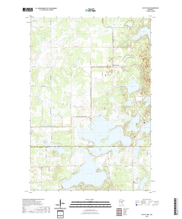 USGS Topographic Map – Platte Lake