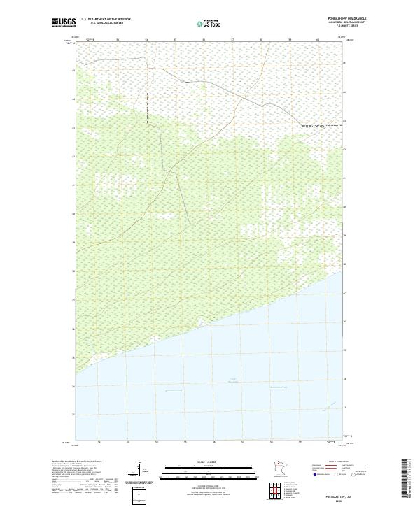 2022 Map of Ponemah NW, 2022 Print