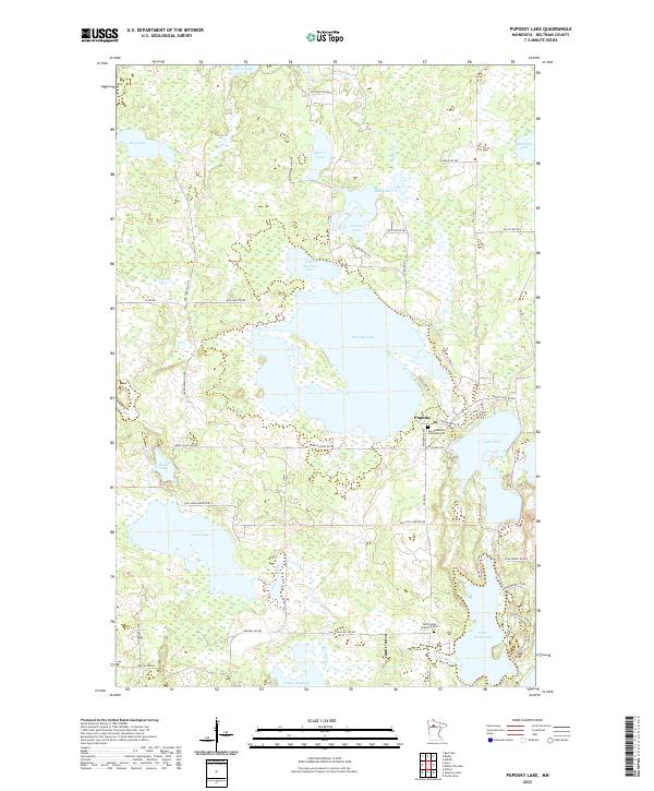 USGS Topographic Map – Puposky Lake