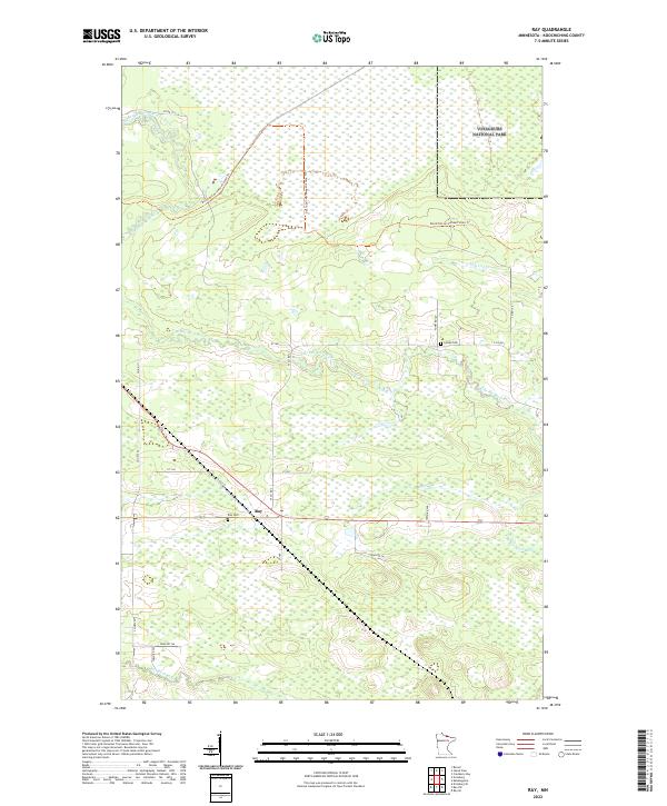 USGS Topographic Map – Ray