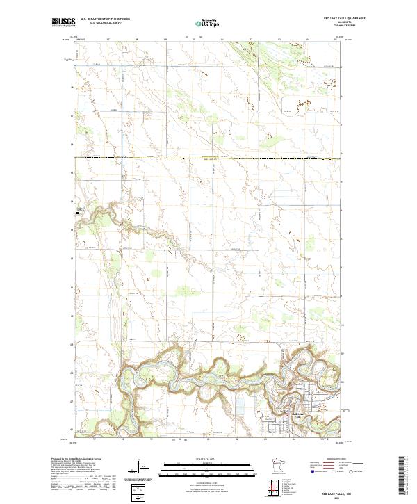 USGS Topographic Map – Red Lake Falls