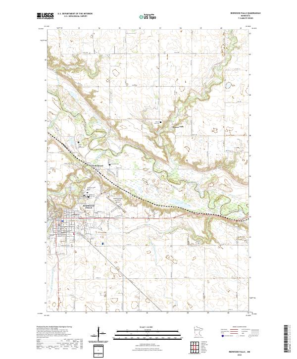 USGS Topographic Map – Redwood Falls