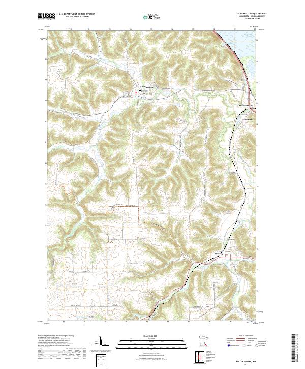 USGS Topographic Map – Rollingstone