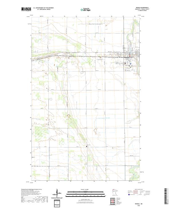 USGS Topographic Map – Roseau