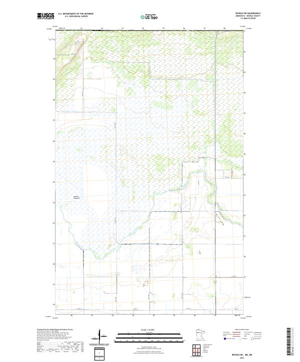 USGS Topographic Map – Roseau NE