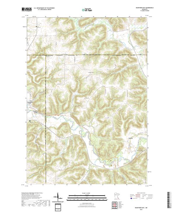 USGS Topographic Map – Rushford East