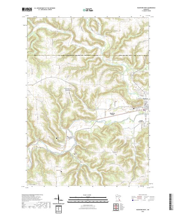 USGS Topographic Map – Rushford West