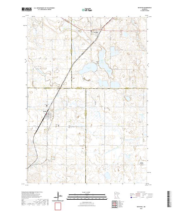 USGS Topographic Map – Ruthton