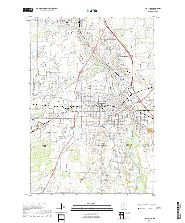 USGS Topographic Map – Saint Cloud