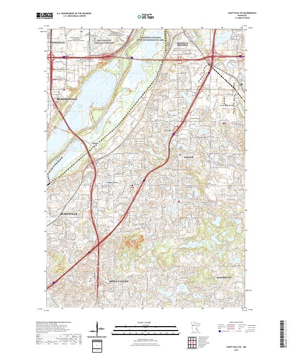 USGS Topographic Map – Saint Paul SW