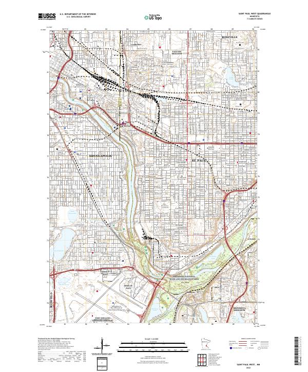 USGS Topographic Map – Saint Paul West