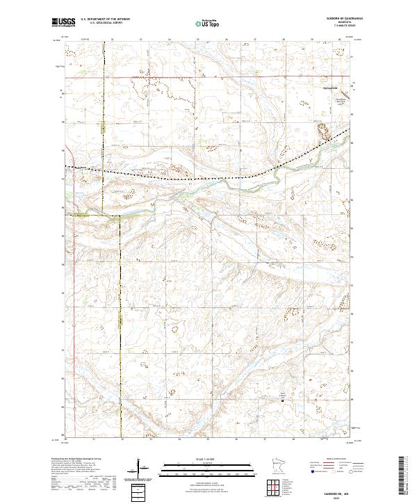 USGS Topographic Map – Sanborn NE