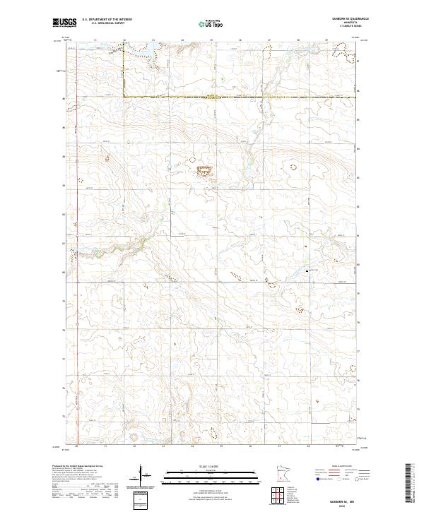 USGS Topographic Map – Sanborn SE