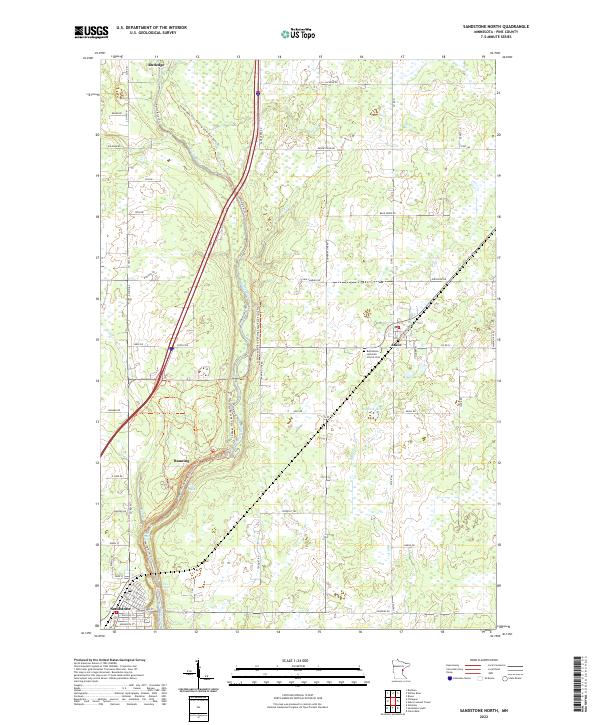 USGS Topographic Map – Sandstone North
