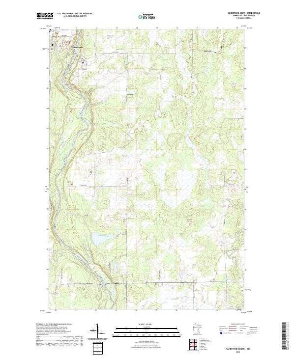 USGS Topographic Map – Sandstone South