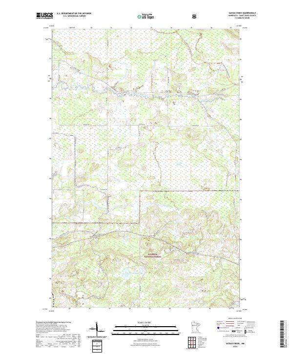 USGS Topographic Map – Sassas Creek