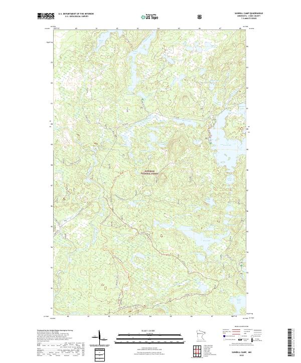 USGS Topographic Map – Sawbill Camp