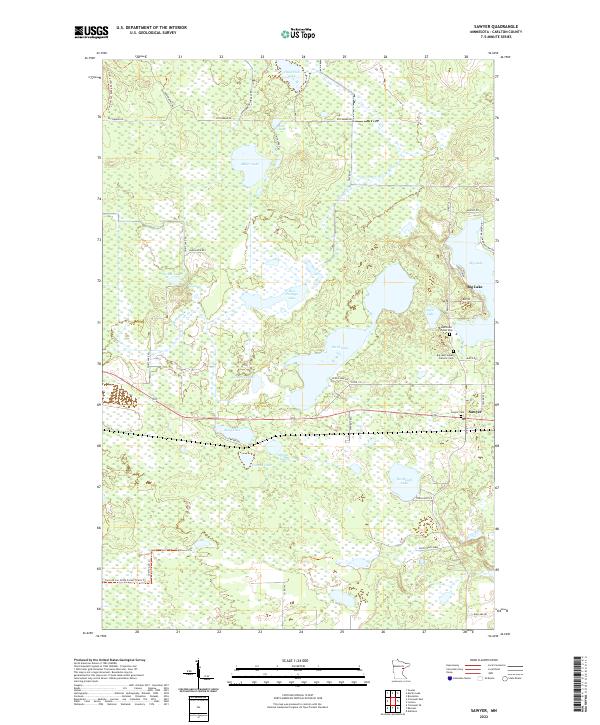 USGS Topographic Map – Sawyer