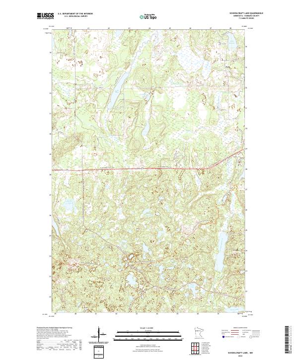 USGS Topographic Map – Schoolcraft Lake