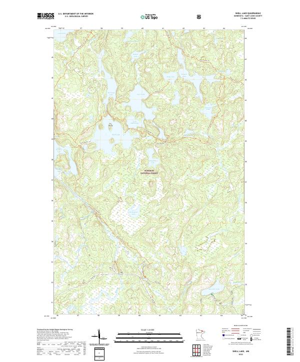USGS Topographic Map – Shell Lake