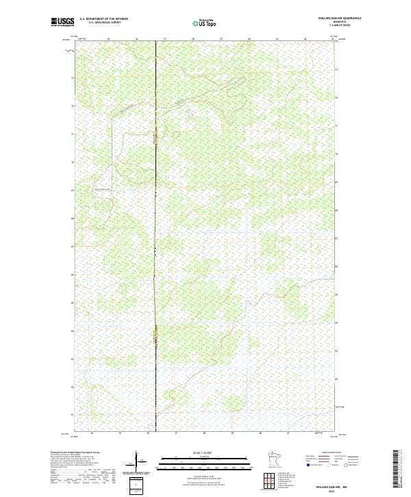 2022 Map of Shilling Dam NW, 2022 Print