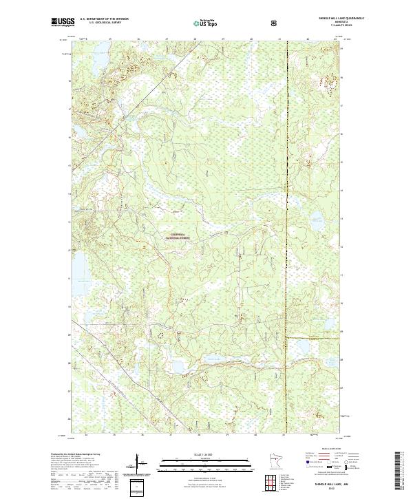 USGS Topographic Map – Shingle Mill Lake