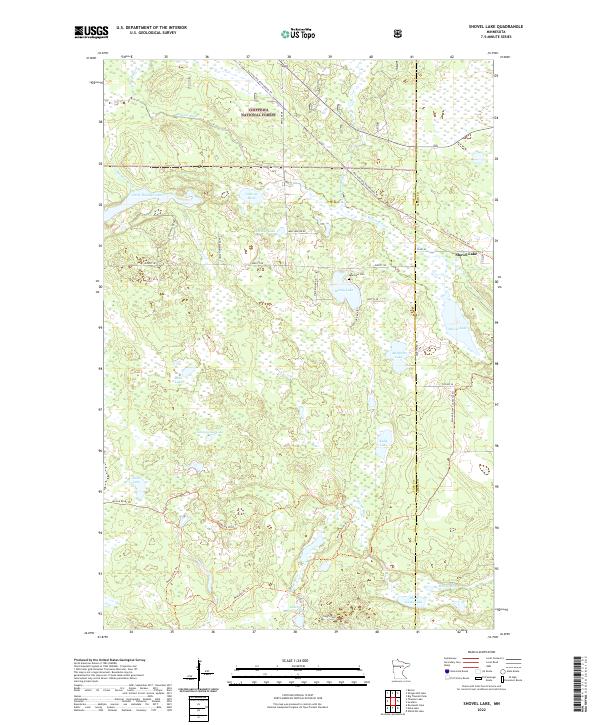 USGS Topographic Map – Shovel Lake