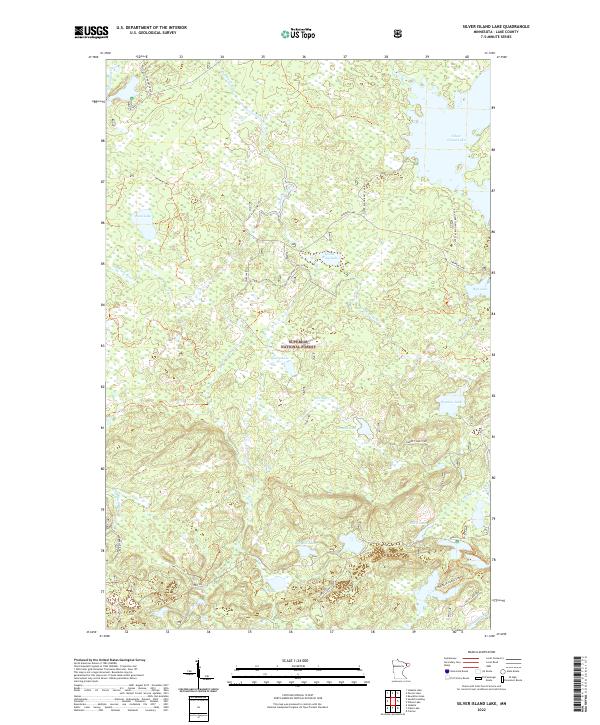 USGS Topographic Map – Silver Island Lake