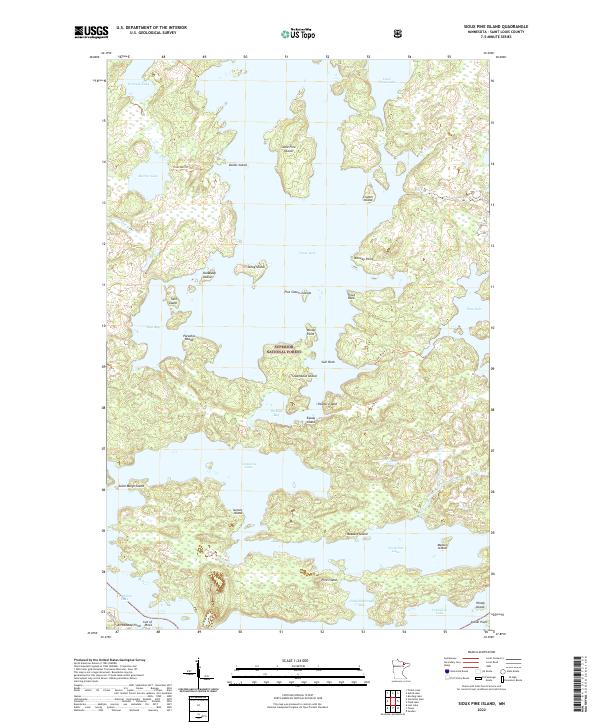 USGS Topographic Map – Sioux Pine Island