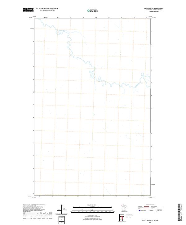 2022 Map of Skull Lake OE N, 2022 Print