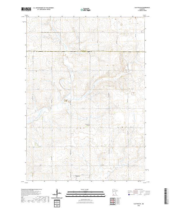 USGS Topographic Map – Slayton SW