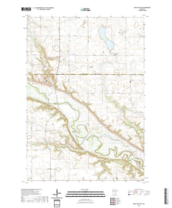 USGS Topographic Map – Sleepy Eye NW