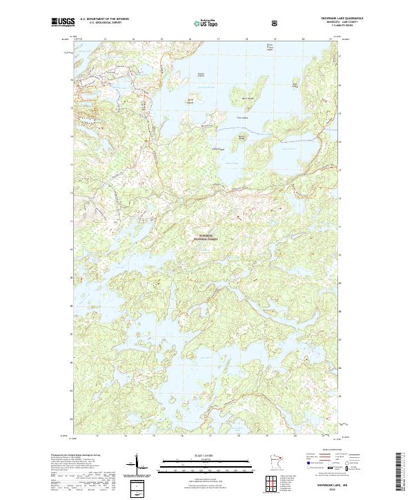 USGS Topographic Map – Snowbank Lake