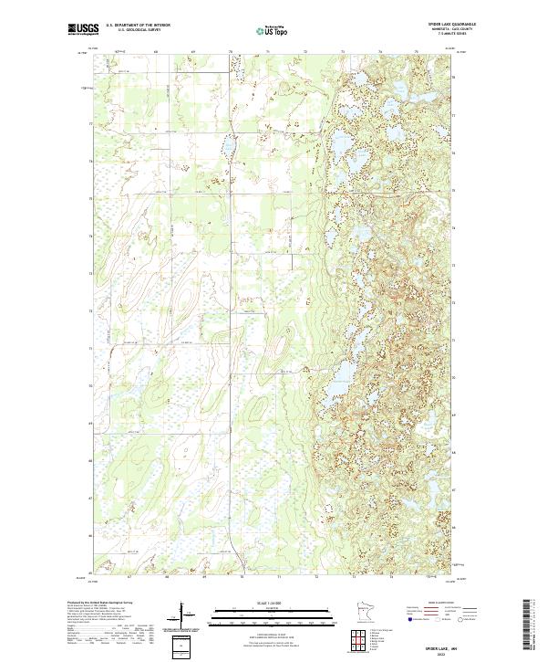 USGS Topographic Map – Spider Lake