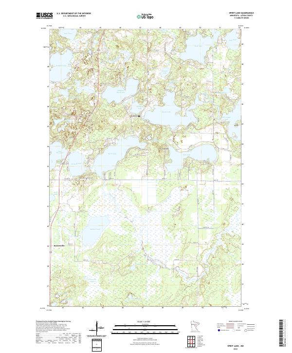 USGS Topographic Map – Spirit Lake