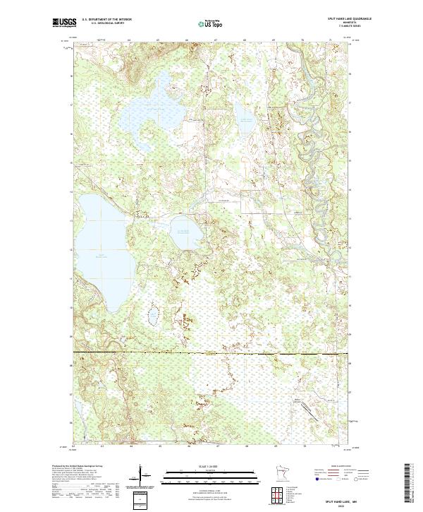 USGS Topographic Map – Split Hand Lake