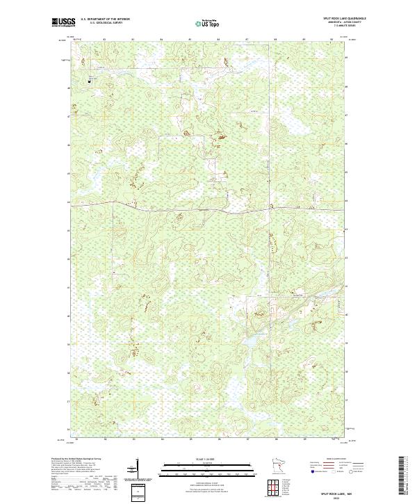 USGS Topographic Map – Split Rock Lake
