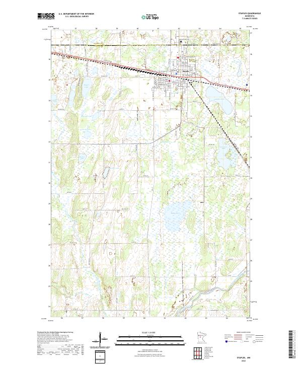 USGS Topographic Map – Staples