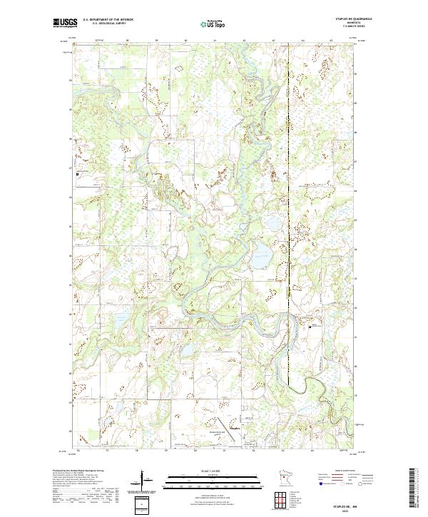 USGS Topographic Map – Staples NE