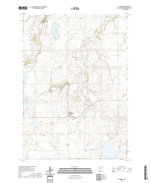 USGS Topographic Map – Storden