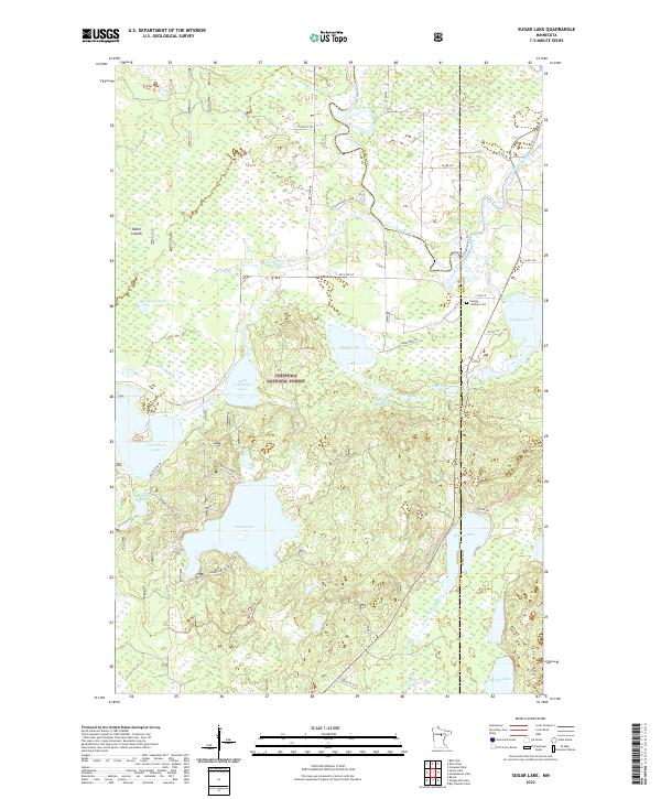 USGS Topographic Map – Sugar Lake