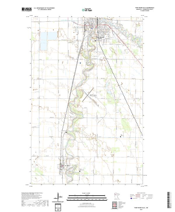 USGS Topographic Map – Thief River Falls