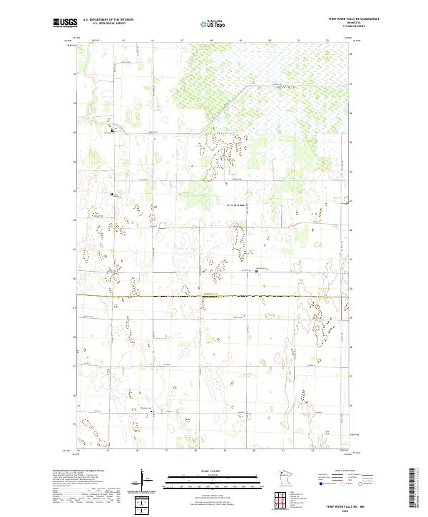 USGS Topographic Map – Thief River Falls NE