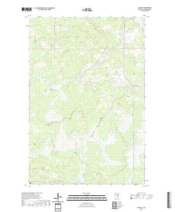 USGS Topographic Map – Thor NE