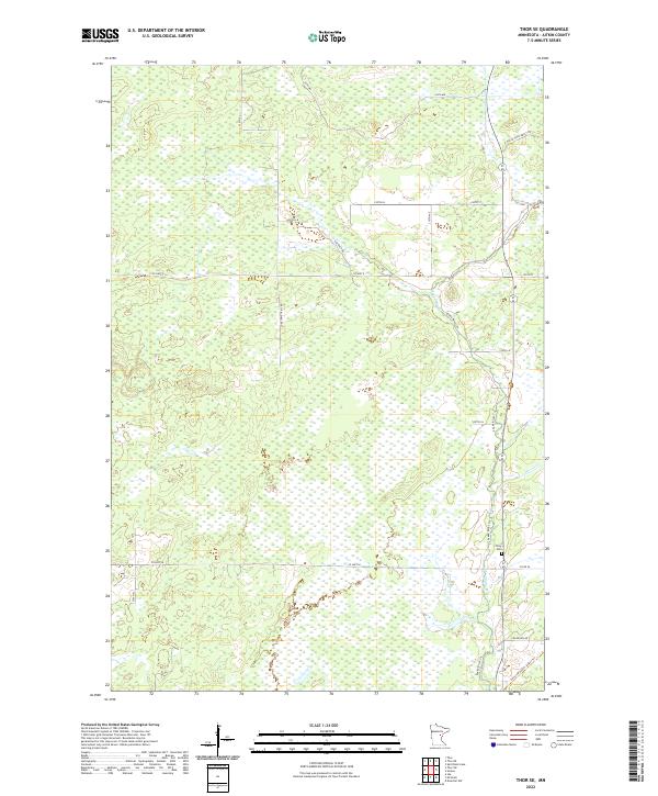 USGS Topographic Map – Thor SE
