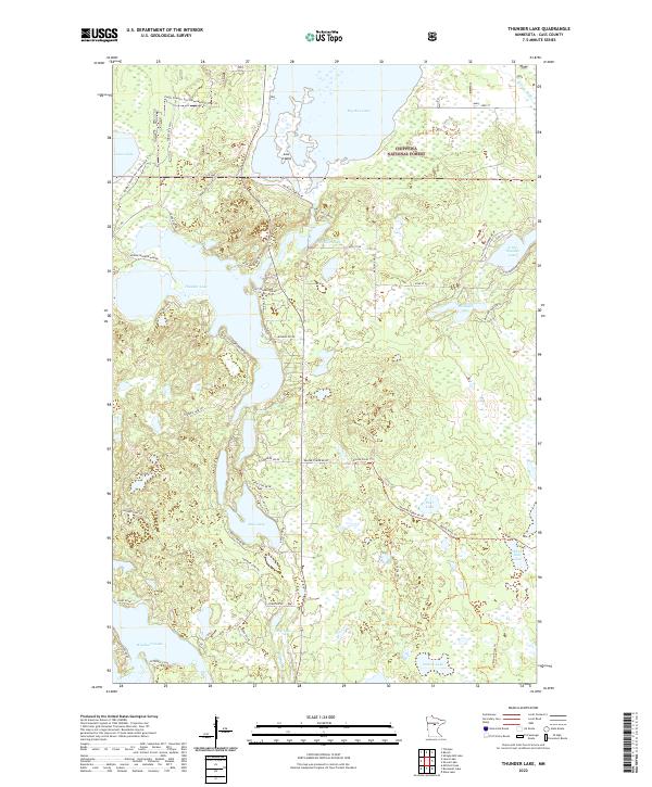 USGS Topographic Map – Thunder Lake