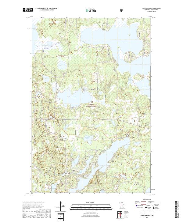 USGS Topographic Map – Town Line Lake